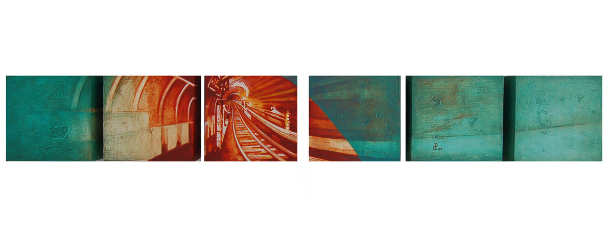 Aquatic Sensation - Acrylic On Canvas 6x40 In