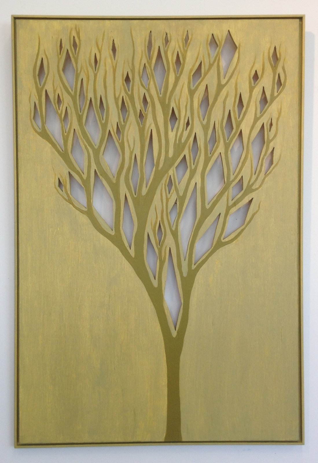 Bendheim Tree With Diamonds, 2016, 36x25 ,acrylic Wood,