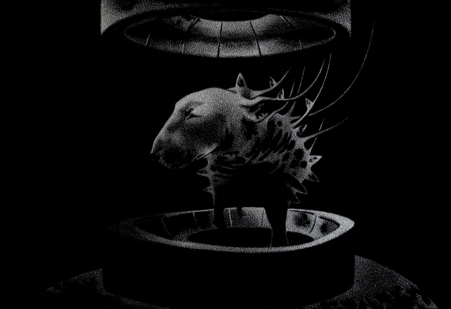 Hybrid Way - Drawing On Blackboard, 5 X 7 Inches