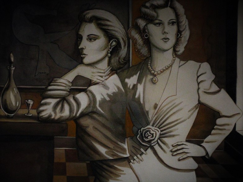 Jose Rodeiro Two Cuban Women At Marquesa De Prado Ameno Bar,Havana