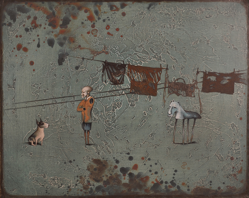 Life Behind The House - Acrylic On Canvas, 16 X 20 Inches