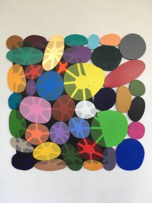 Bendheim X-Ray2,2017, Acrylic On Shaped PVC, 45 X45 
