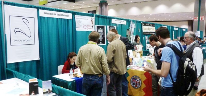 Los Angeles Bookfair, SWANworld books' booth. 